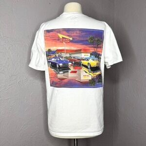 In-N-Out Burger Texas White Muscle‎ Car 70's Cars T-shirt Medium Graphic Tee